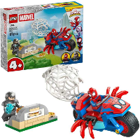 LEGO Marvel   Spidey op zijn motor vs. Rhino Constructiespeelgoed