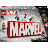 LEGO Marvel Super Heroes   MARVEL logo en minifiguren Constructiespeelgoed