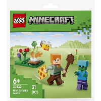 LEGO Minecraft   Alex en de strijd bij het kampvuur Constructiespeelgoed