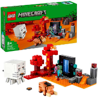 LEGO Minecraft   Hinderlaag bij het Nether portaal Constructiespeelgoed
