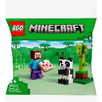 LEGO Minecraft   Steve en babypanda Constructiespeelgoed
