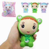Leilei Squishy Doll With Frog Costume Slow Rising Original Packaging Collection Gift Decor Soft Toy