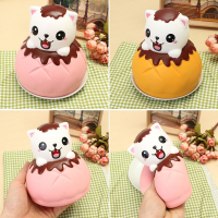 Leilei Squishy Jumbo Puff Cat Kitten Slow Rising Original Packaging Soft Collection Gift Decor Toy