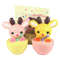 Leilei Squishy Jumbo Teacup Deer Elk 14cm Slow Rising Original Packaging Gift Collection Decor Toy