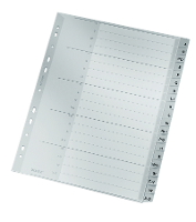 Leitz tabbladen A Z, plastic, grijs