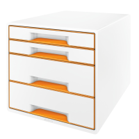 Leitz Wow Desk Cube 4 Laden Wit/oranje