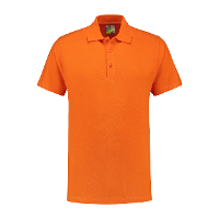 Heren basic poloshirt   oranje   korte mouw   katoen