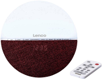 Lenco CRW 4BG FM Wekkerradio Bluetooth Sfeerverlichting Rood