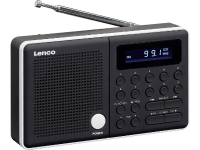 Lenco MPR 034 FM Transistorradio SD, USB, FM Herlaadbaar Zwart, Wit