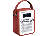 Lenco PDR 050RD DAB+ Zakradio AUX, Bluetooth Accu laadfunctie Rood