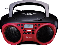 Lenco SCD 501 FM CD radio AUX, Bluetooth, CD, FM, USB Rood, Zwart