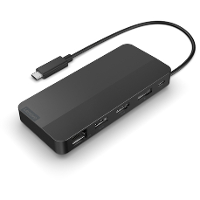 Lenovo USB C Travel Dock voor 2 schermen (met adapter) dockingstation