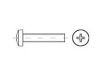 TOOLCRAFT 145907 Lenskopschroeven M3 28 mm Kruiskop Phillips DIN 7985 Staal Galvanisch verzinkt 200 stuk(s)
