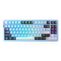 LEOBOG Hi86 Tri mode Mechanisch Toetsenbord 86 Toetsen Gasketstructuur Hot verwisselbaar Flexibele Schakelaar V3 RGB 800