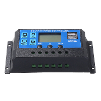 10A/20A/30A 12/24V LCD Display Fotovoltaïsche Zonne controller met Dubbele USB poorten