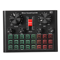 D6 Geluidskaart Bluetooth Audio Mixer USB Externe Computer PC Mobiele Telefoon Oortelefoon Microfoon voor Live uitzendin