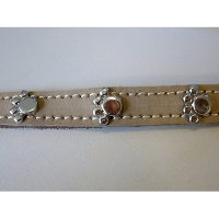 Leren Halsband Met Pootjes Voor De Hond 25 Cm