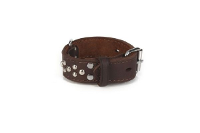 Leren Halsband Voor Hond Noppy Bruin #95;_40 Cm X 35 Mm