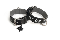 Leren Halsband Voor Hond Rockstar Zwart #95;_40x50 Cm