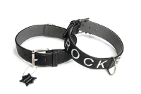 Leren Halsband Voor Hond Rockstar Zwart #95;_40x60 Cm