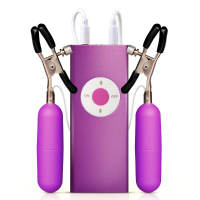 Sex Nipple Clamps Usb Charging Mute Waterproof Metal Touch Vibrator Sex Games