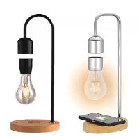 Leviterend LED Licht Kunststuk Draadloos Opladen 6 Inch 2 5W Energiezuinige Zwart/Zilver Nachtlamp voor Nachttafel & Stu