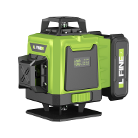 LFINE 4D 16 Lijnlaser Met 515nm Groene Klasse II Zelfnivellerend ±1mm/7m 4800mAh Batterij 30M Bereik Multifunctioneel St