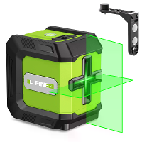 Mini 360 graden groene kruislaserniveau met 2400mAh lithiumbatterij inclusief USB L beugel en draagtas perfect voor doe 