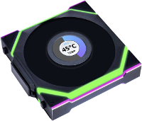 Lian Li Lian Li UNI FAN SL Wireless LCD Lüfter, ARGB, PWM   120 mm, schwarz PC ventilator Zwart (b x h x d) 120 x 124.5 X 28 mm