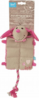 Lief! Hondenspeelgoed Canvas Hond Met Piep Girls Roze 16 Cm