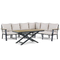 Lifestyle Garden Furniture Hoek loungeset 6 personen Aluminium/Polywood (grey teakfinish) Grijs Lifestyle