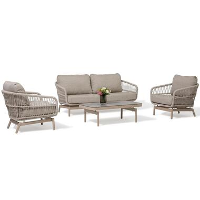 Lifestyle Garden Furniture Stoel en Bank Loungeset 5 personen Aluminium/rope Taupe Lifestyle Garden