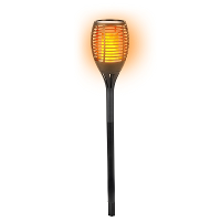 Lifetime Garden Solar LED tuinfakkels   zwart   77 cm   Tuinverlichting