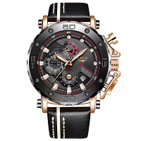 LIGE Mannen's Luxueuze Mode Kwarts Horloge Kalender Multifunctionele Waterdichte Horloge Chronograaf Sport Horloge