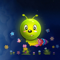 Light Sensor Wallpaper Caterpillar Led Night Light Diy Decoration