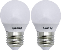 LightMe 5bSA P250ST A1 LED lamp Energielabel F (A   G) E27 Kogel 3 W = 25 W Warmwit (Ø x l) 45 mm x 78 mm 2 stuk(s)
