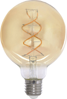 LightMe LED Energielabel A (A++   E) E27 Bol 5 W = 25 W Goud (Ã x l) 95 mm x 140 mm Filament / Retro LED 1 stuks