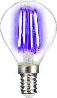 LightMe LED Energielabel B (A++   E) E14 Kogel 4 W Blauw (Ã x l) 45 mm x 78 mm Filament / Retro LED 1 stuks