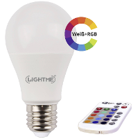 LightMe LM85193 LED lamp Energielabel F (A   G) E27 Peer 6 W = 48 W RGBW (Ø x l) 60 mm x 114 mm Colorchanging, Dimbaar, Incl. Afstandsbediening 1 stuk(s)