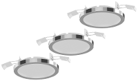 LightMe LM85660 Aqua LED inbouwlamp Set van 3 stuks LED GX53 18 W Chroom