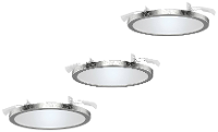 LightMe LM85661 Aqua LED inbouwlamp Set van 3 stuks LED GX53 18 W Bladzilver (glanzend)