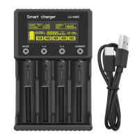 Lii M4S Slimme Batterijoplader 4 Slots Snelladen 4 Aanraakbesturing Meerdere Werkmodi Oplaadbare Batterij met LCD weerga