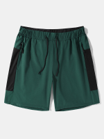 Heren colorblock ritszak halflange sportkleding bodems