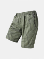 Heren katoenen Utility Zip Pocket elastische taille mid lengte Cargo losse overalls