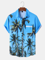Heren Kokospalm Print Graceful Leisure Alle bijpassende huidvriendelijke shirts