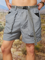 Heren overalls met effen gordel, gevoerd met mesh en twee grote zakken