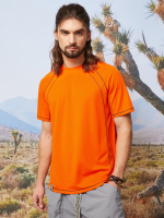 Heren Raken stiksels O hals Sneldrogende sport T shirts