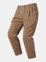 Heren Schone kleur Zipper Fly Elastische Taille Casual Broek