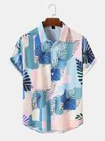 Heren Tropisch Leaves Colorful Zak met print Alle bijpassende huidvriendelijke shirts