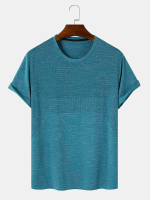 Heren vochtafvoerende sporttops met korte mouwen voor sportkleding